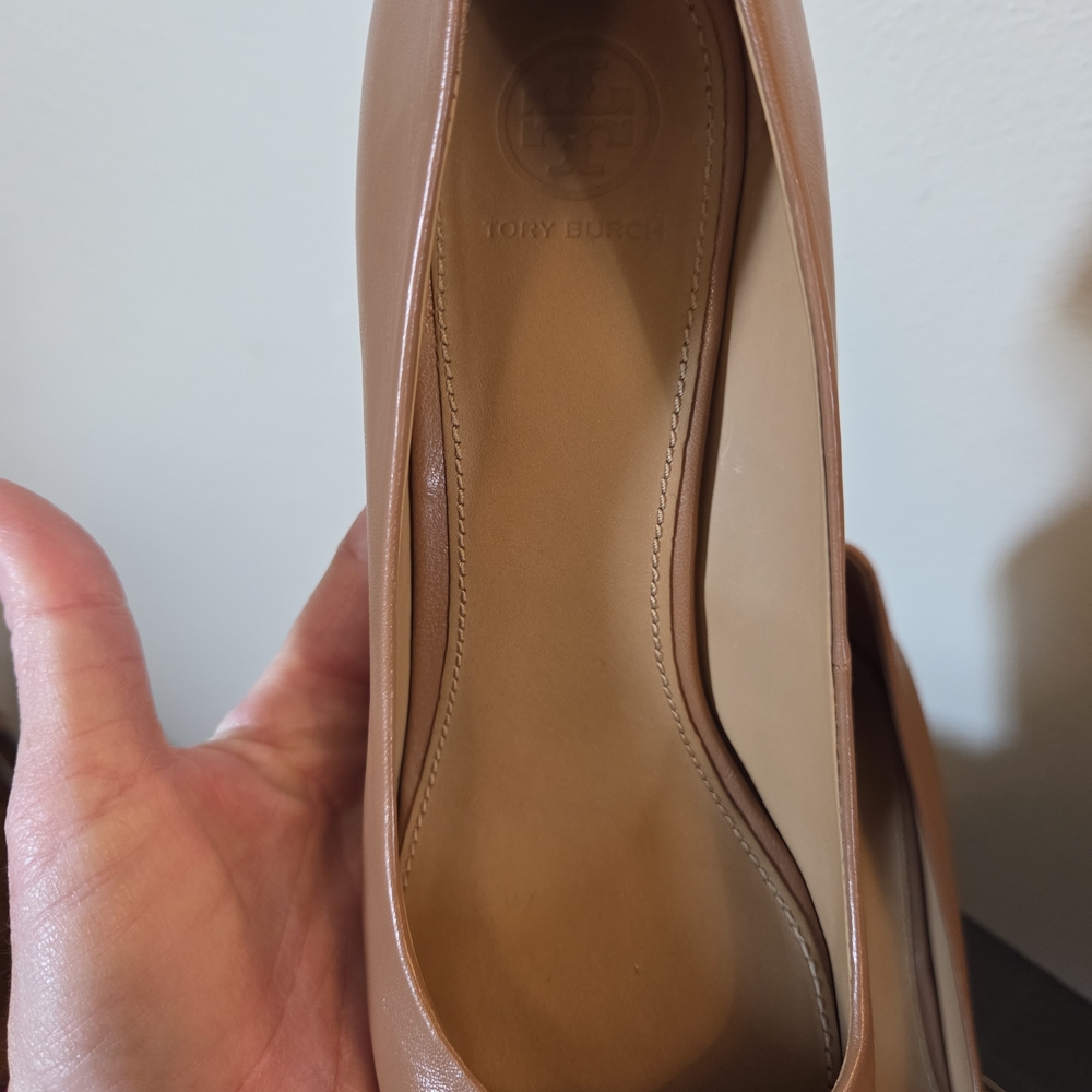 Tory BURCH Caroline Brown Wedge 8M - Picture 7 of 9
